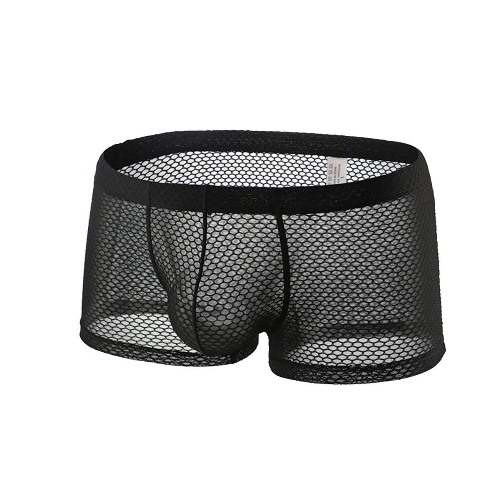 BOXER LEDOM FISHNET BLK BOXER LEDOM FISHNET BLK, Size: Medium
