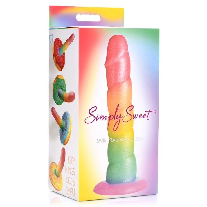 DILDO SIMPLY SWEET SWIRL RAINBOW