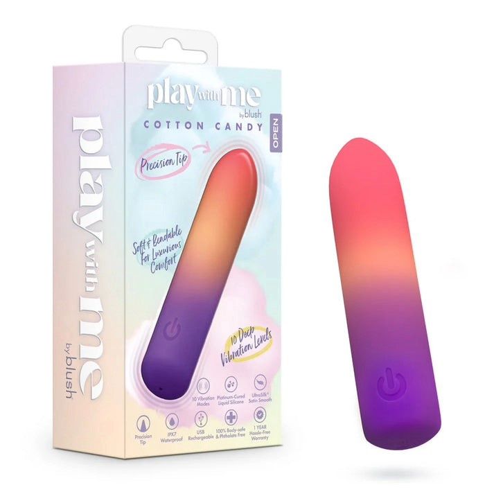 RECH VIBR BULLET COTTON CANDY