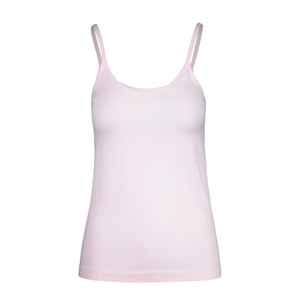 HERT CAMI  282 SEAMLESS SPAGHETTI STRAP, Colour: Barley Pink, Size: Medium