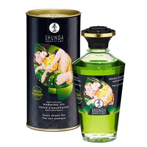 SHUNGA MASSAGE OIL WARMIMG GREEN TEA