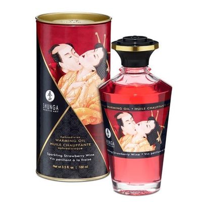 SHUNGA MASSAGE OIL WARMING STRAWBERRY