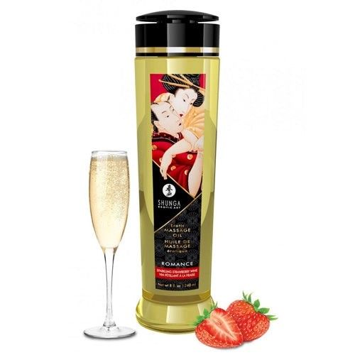 SHUNGA MASSAGE OIL EROTIC STRAW &amp; CHAMPAGNE