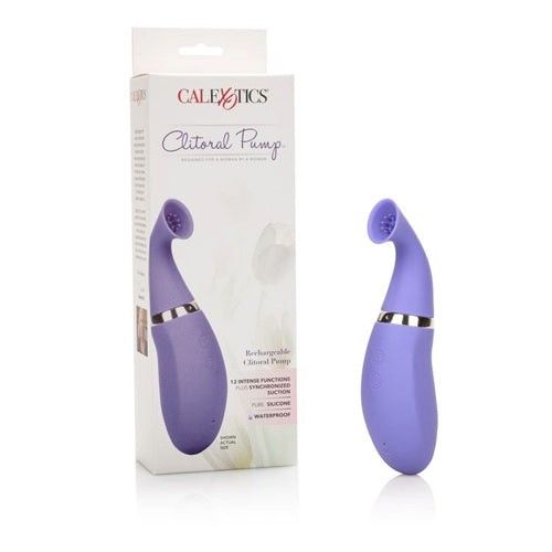 RECH VIBR CLITORAL PUMP PURPLE