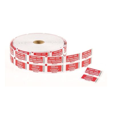 Admit One Tickets, Assorted Colours