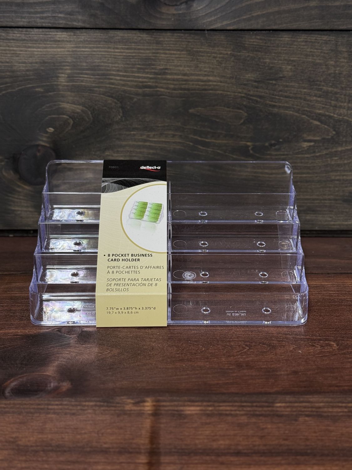 Eight Pocket Business Card Holder - Clear