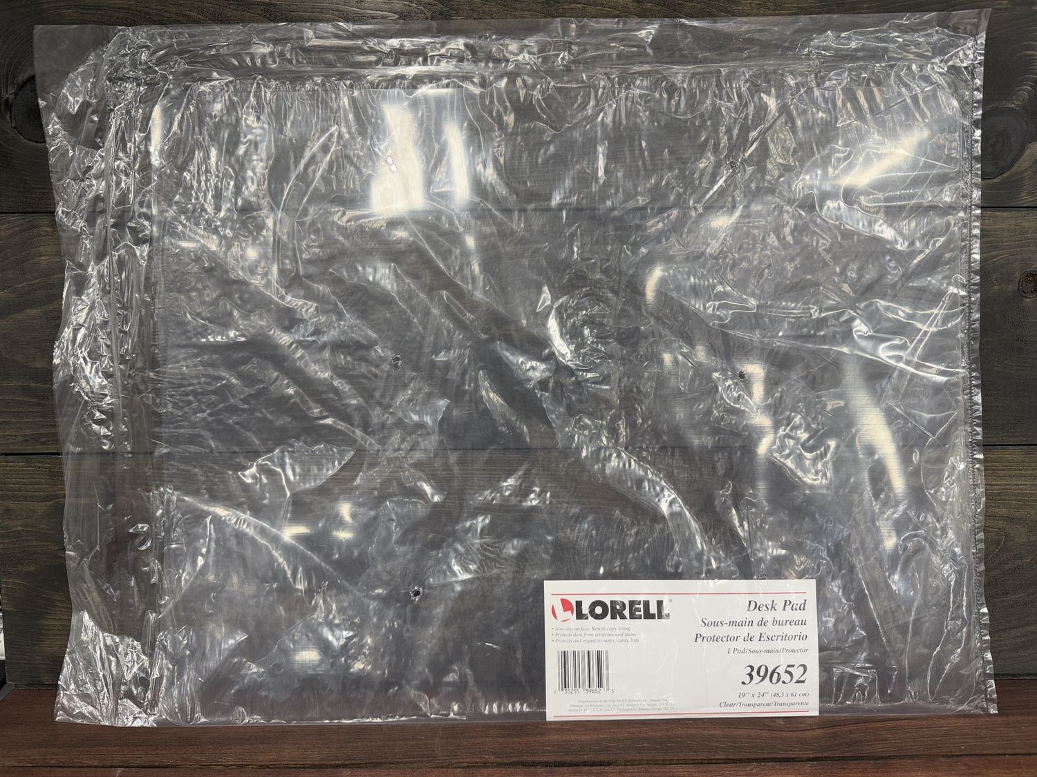 Lorell Clear Desk Pad, 19 X 24"