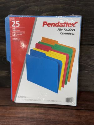 Pendaflex 1/2 Tab Cut Letter Size File Folders, Assorted Colours, Pack of 25