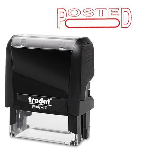 Trodat Self Inking Stamp "POSTED", Red Ink