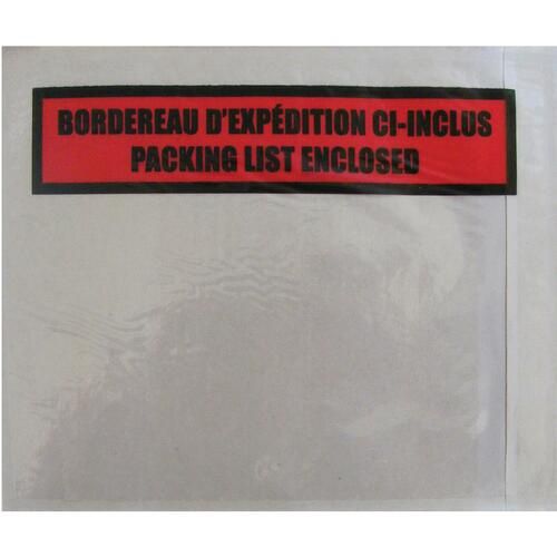 Packing List Envelopes, 5 1/2"  x 4 1/2", Peel &amp; Seal, 1000  Per Box