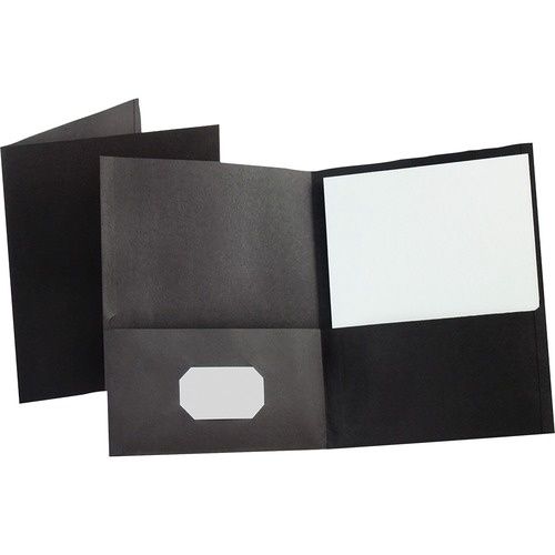 Oxford Twin Pocket Folders, 8 1/2" x 11", Black