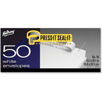 Press It Seal It Self Adhesive Envelopes, #10, 4 1/8" x 9 1/2", Box of 50