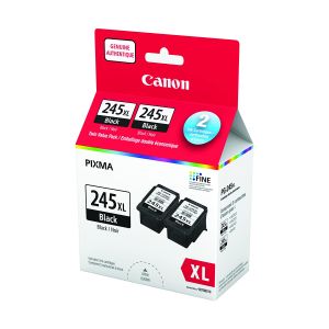 Canon PG-245XL Black Ink Cartridge, Dual Pack