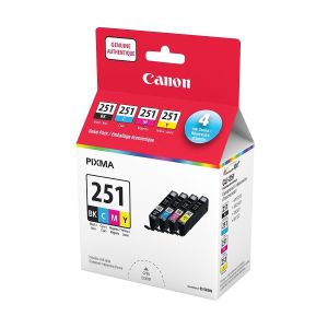 Canon 251, Black &amp; C/Y/M, 4 Pack