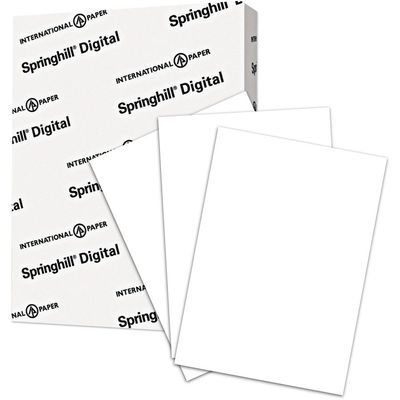 Springhill Vellum Bristol Cover, White, 67#, Pack of 250