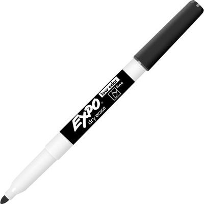 Expo Low-Odor Dry-erase Fine Tip Markers, Black