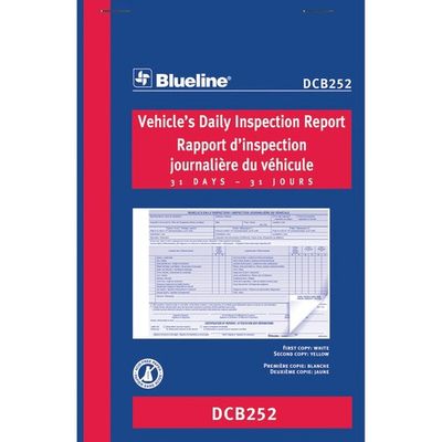 Blueline Vehicle's Daily Inspection Report, 2 Part