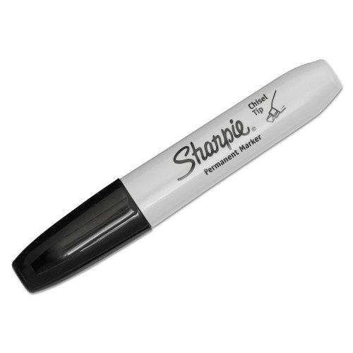 Sharpie Large Barrel Permanent Marker, Chisel Point, Black