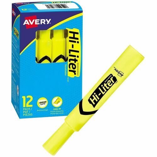Avery Hi-Liter Chisel Tip Hi-Liter, Yellow