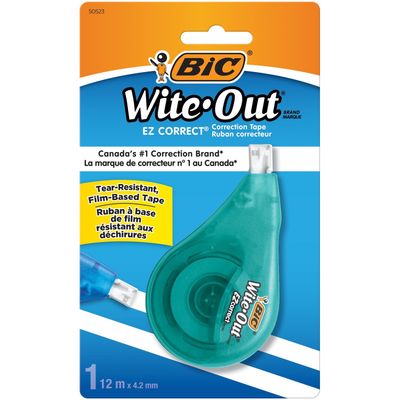 Bic Wite-Out Correction Tape, Single Pack