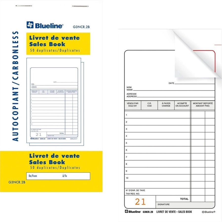Blueline Sales Book, 50 Duplicates