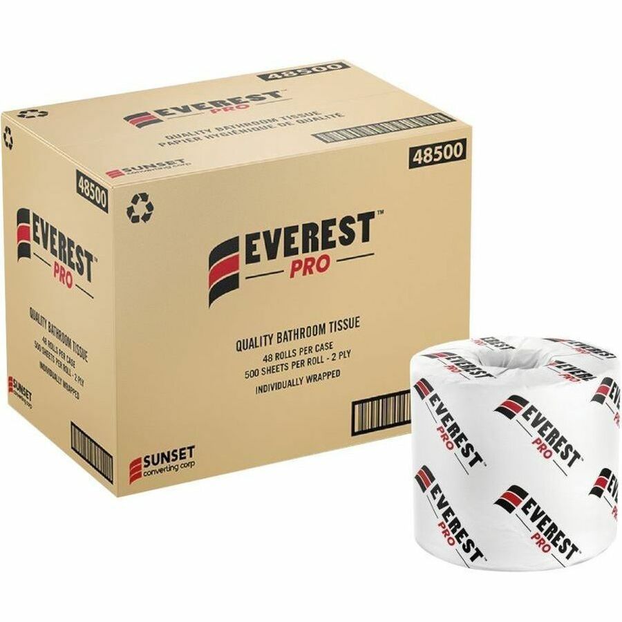 Everest Pro Bathroom Tissue, Box of 48 Rolls