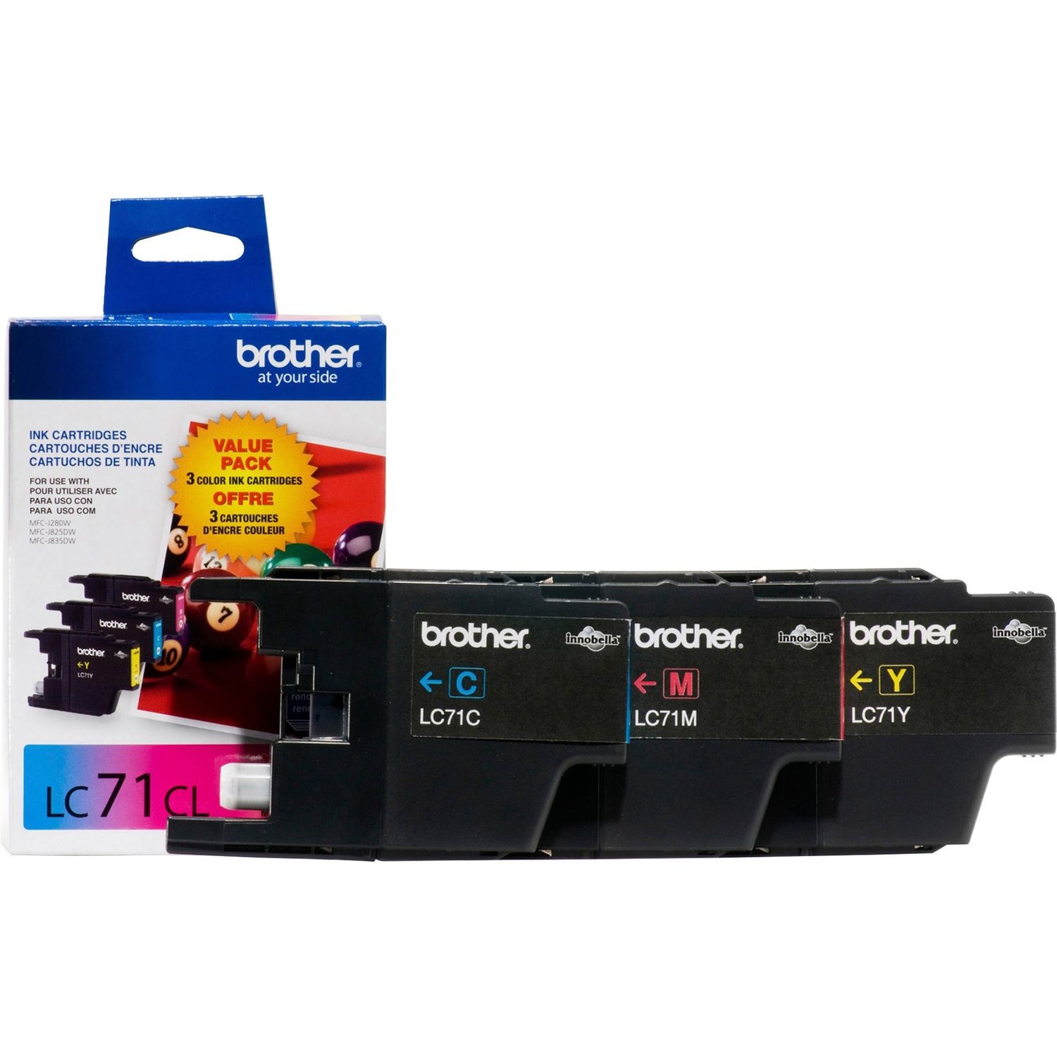 Brother LC713PKS Colour Ink Cartridges, 3 Pack