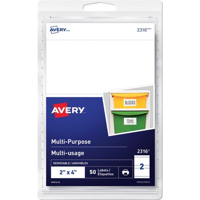 Avery Removable Rectangular Labels,  2 x 4"