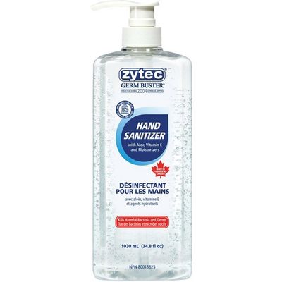 Zytec Germ Buster Hand Sanitizing Gel, 1030 ml