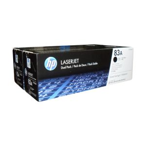 HP 83A Black Toner Cartridge, Dual Pack