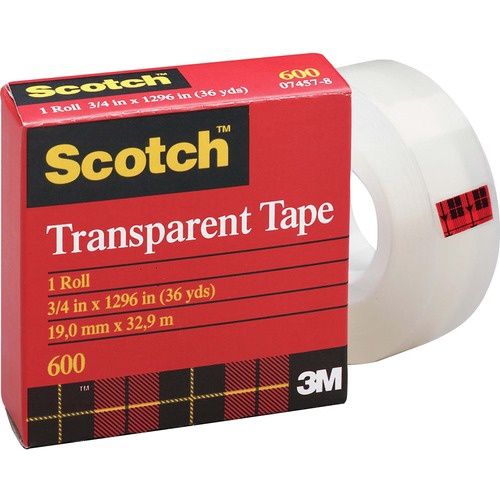 3M Scotch Transparent Tape, 19mm x 32.9m