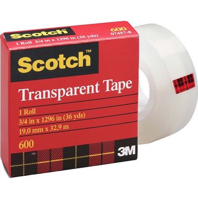 3M Scotch Transparent Tape, 19mm x 32.9m
