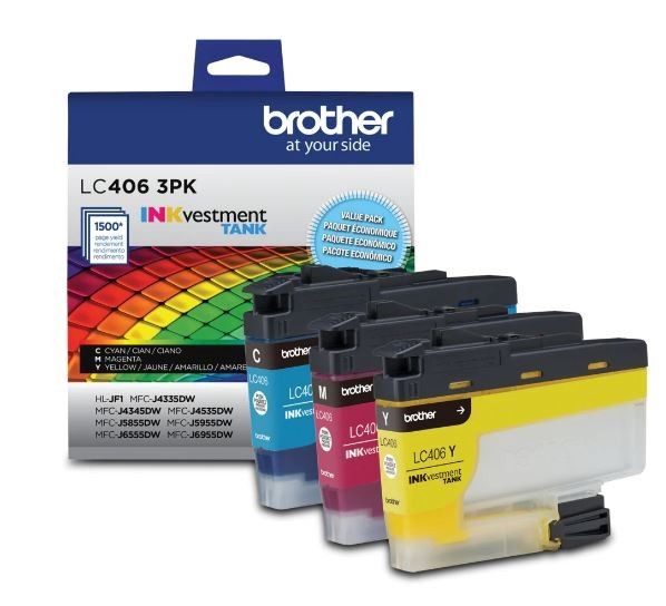 Brother LC4063PKS Colour Ink Cartridges, 3 Pack