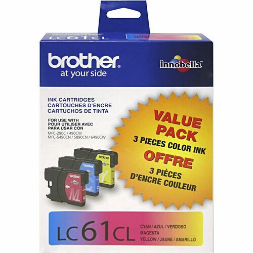Brother LC613PKS Colour Ink Cartridges, 3 Pack