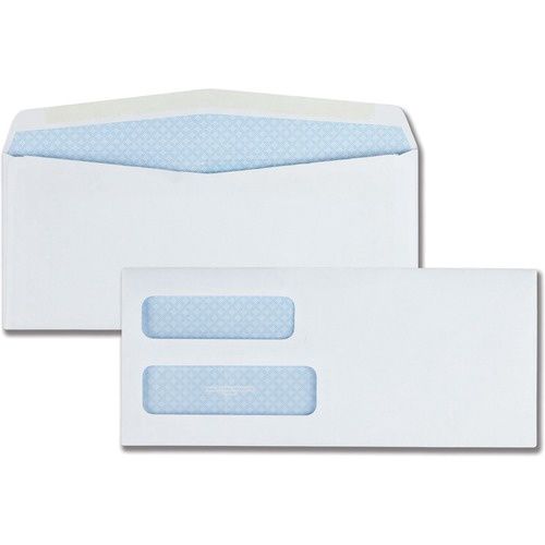 Quality Park #10 Double Window Security Tint Envelopes