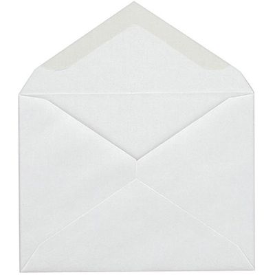 Invitation Envelopes, #5, 24 lb, White, 4 3/8 x 5 3/4, Box of 100