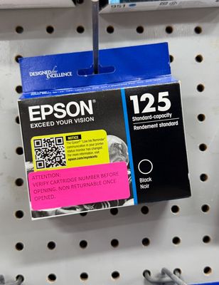 Epson T125 Black Ink Cartridge