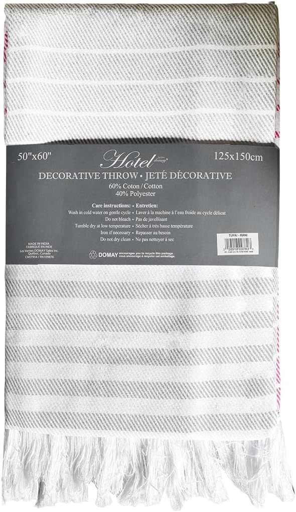 D'Lux Decorative Throw - 50"x60"- Taha Grey