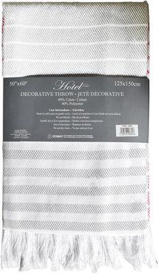 D'Lux Decorative Throw - 50"x60"- Taha Grey