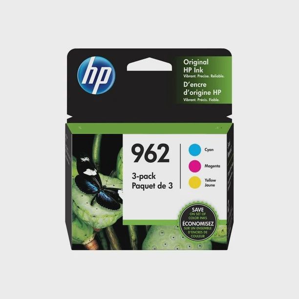 HP 962 CMY Colour Ink Cartridge, 3 Pack