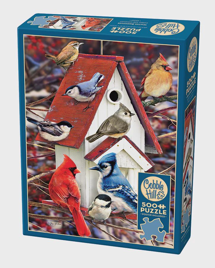 Cobble Hill 500 Pieces Puzzle - Winter Birdhouse