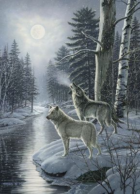 Cobble Hill 1000 Piece Puzzle - Wolves By Moonlight