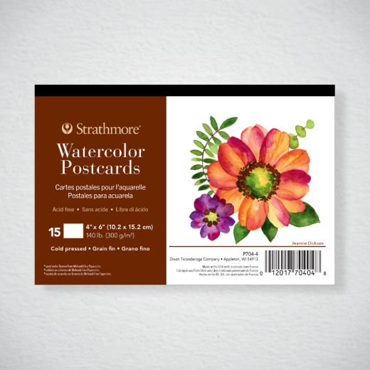 Strathmore Watercolor Postcards, 4" X 6", 15 Cards