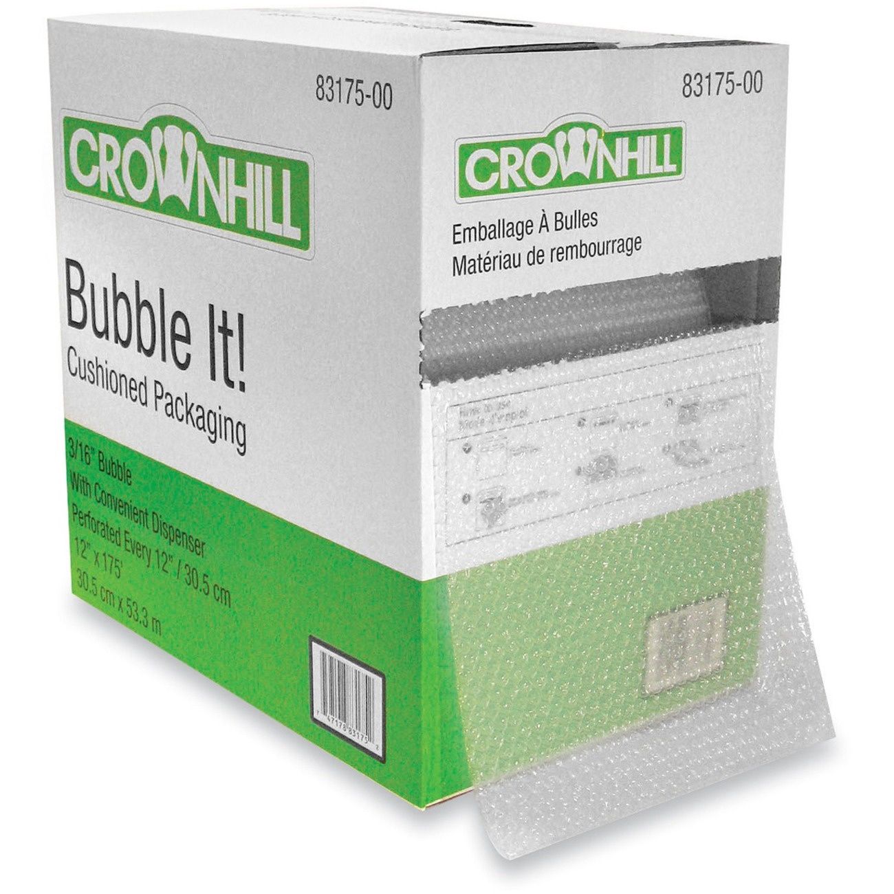 Bubble Wrap With Dispenser,12" X 175'