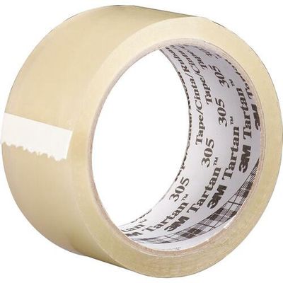 Tartan 305 Box Sealing Tape, 48 mm x 100 m, Clear, Single Roll