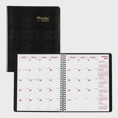 Brownline Essential 14-Month Monthly Planner, 8 7/8" x 7 1/8"