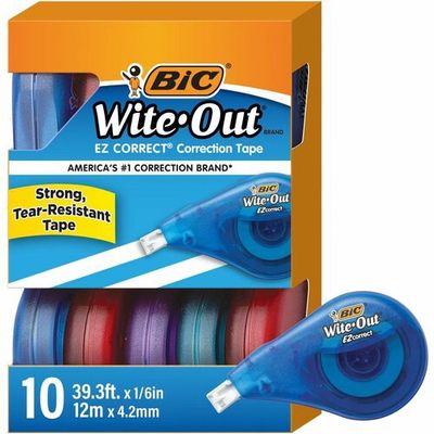 BIC Wite-Out Brand EZ Correct Correction Tape, 10 Pack