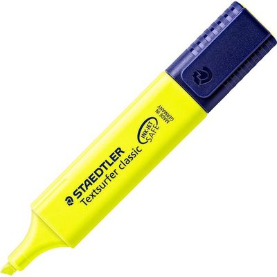 Staedtler Textsurfer Classic Highlighters, Broad Point, Yellow