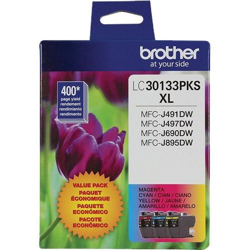 Brother LC3013 Colour Ink Cartridges, C/Y/M 3 Pack
