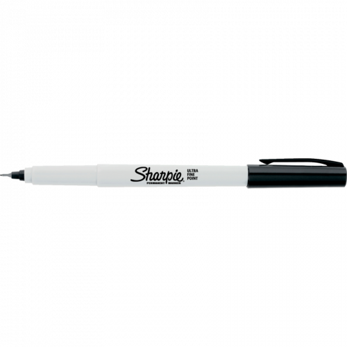 Sharpie Ultra Fine Markers, Black, Box of 12
